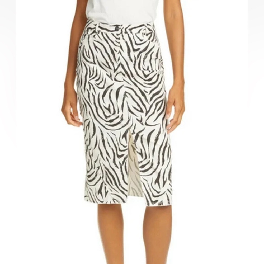 ATM Anthony Thomas Melillo Zebra Print Skirt Size 10